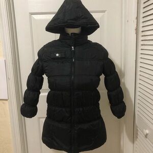 Pink Platinum Black Kids Puffer Jacket with Pocket